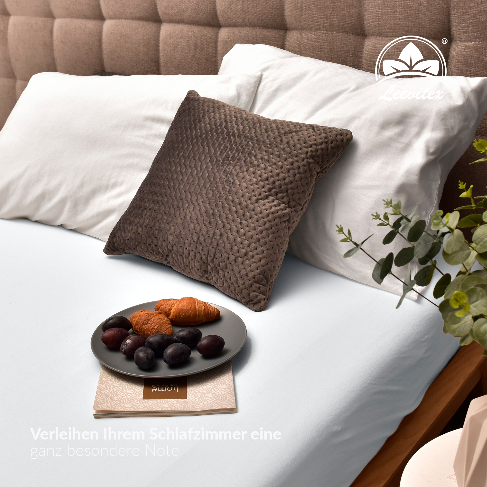 leevitex® Jersey Spannbettlaken 120x200 cm | Spannbetttuch | 100% Baumwolle in vielen Größen und Farben | Markenqualität | Ökotex